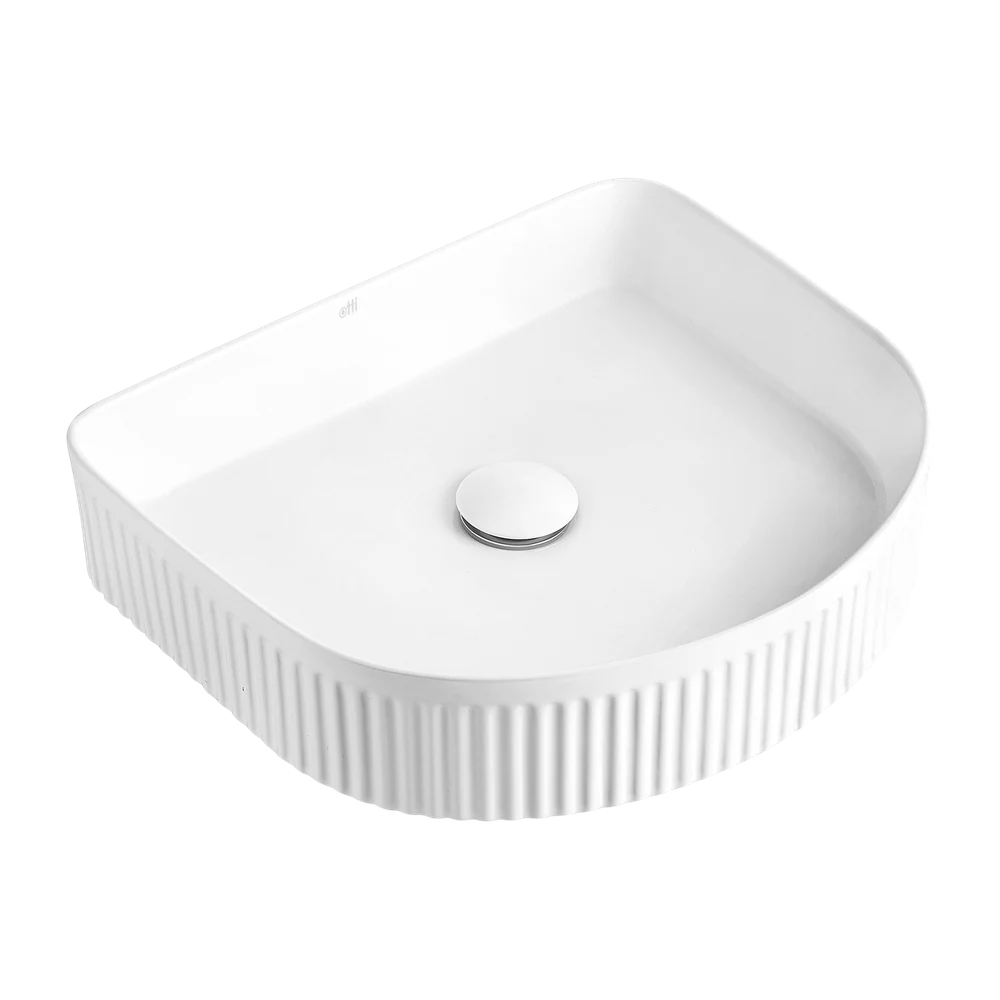 Otti Archie 415x365mm Fluted Basin Matte White - Image 3