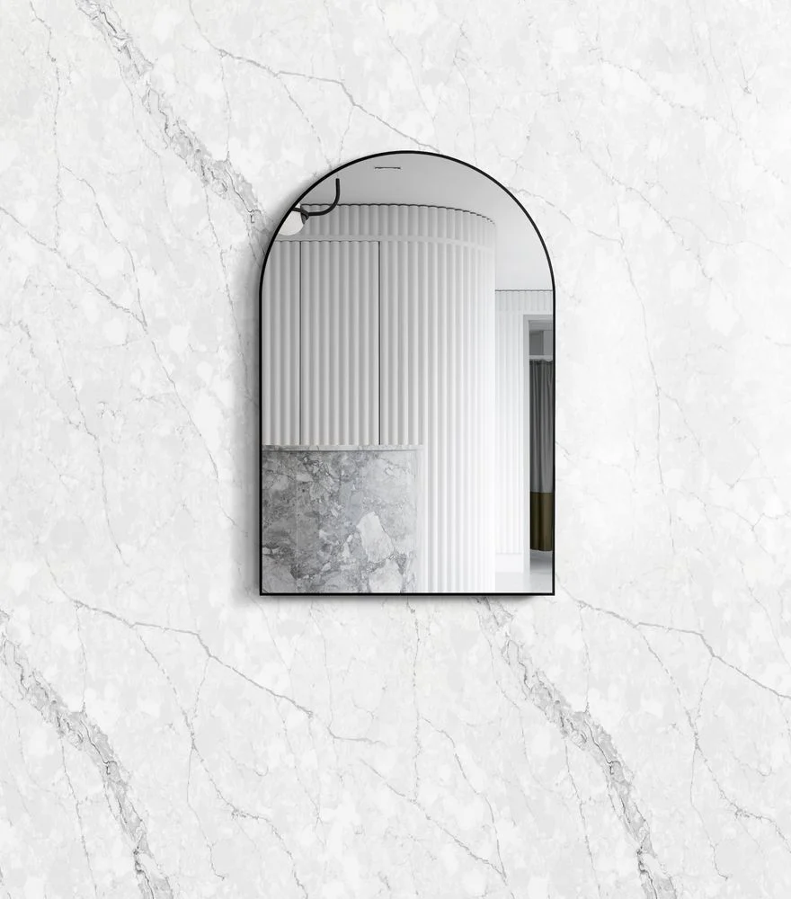 Otti Archie 900mm Black Metal Framed Mirror - Image 3