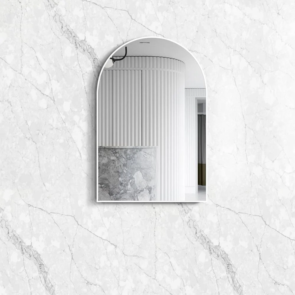Otti Archie 900mm White Metal Framed Tuffi Mirror - Image 2