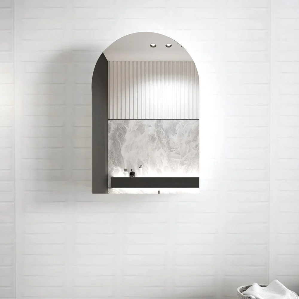 Otti Archie 900mm Black Oak Shaving Cabinet - Image 3