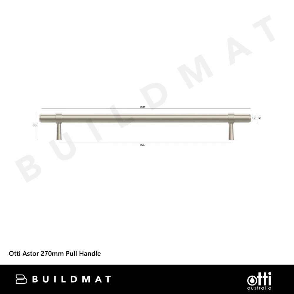 Otti Astor 270mm Pull Handle Brushed Nickel - Image 6