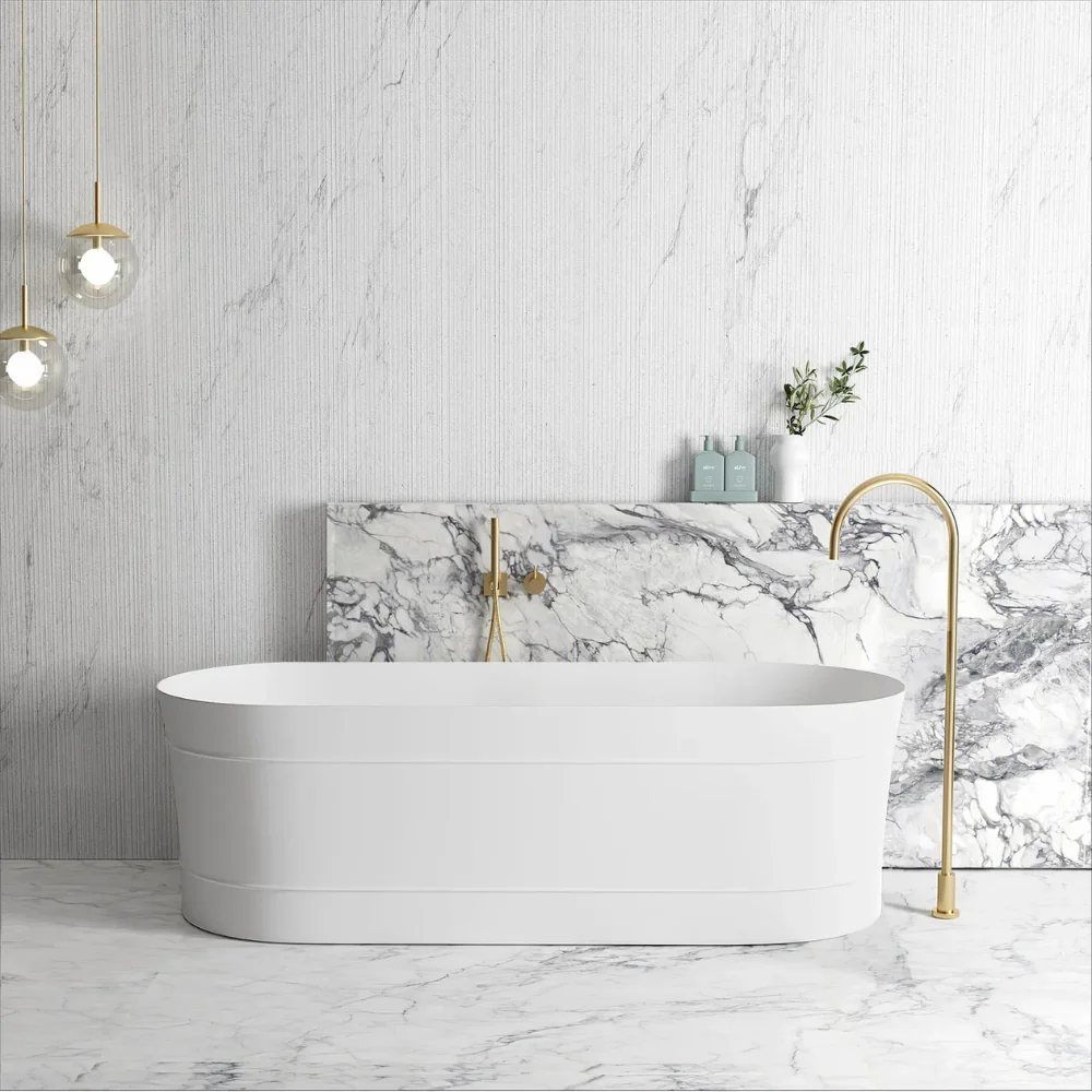 Otti Attica Bondi 1700mm Freestanding Bath Gloss White - Image 2
