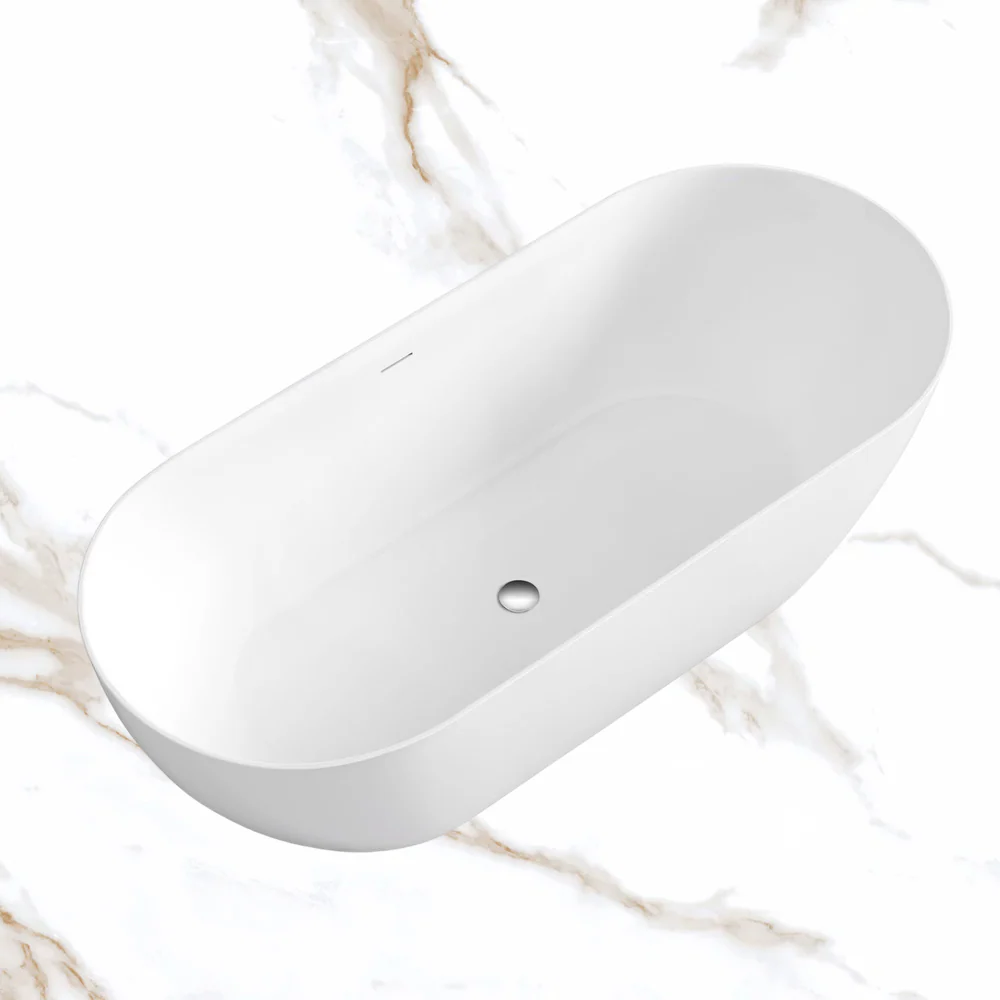 Otti Attica Manolo 1700mm Bath with Overflow Gloss White - Image 2