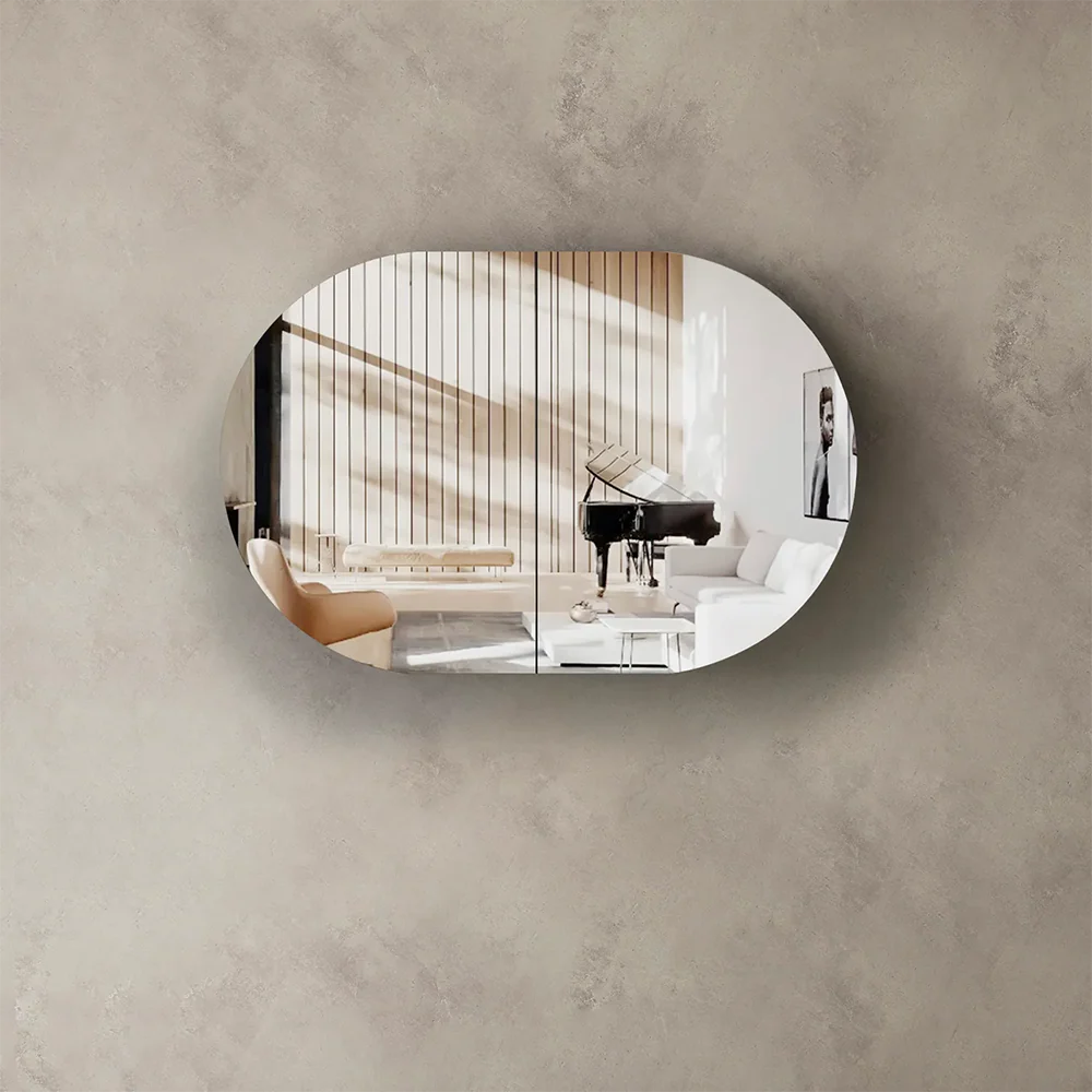 Otti Bondi 900x600 Natural Oak Shaving Cabinet - Image 3