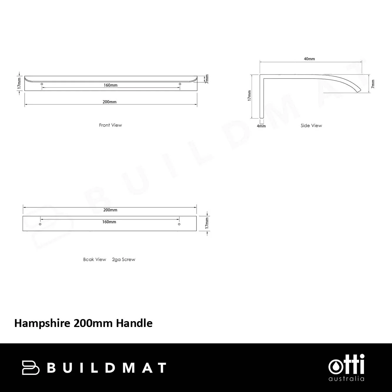 Otti Hampshire 200mm White Handle - Image 4