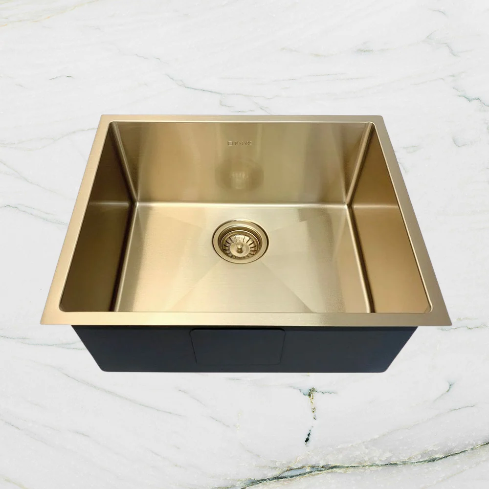 Otti Axon Sink 520x440mm Brushed Gold - Image 2