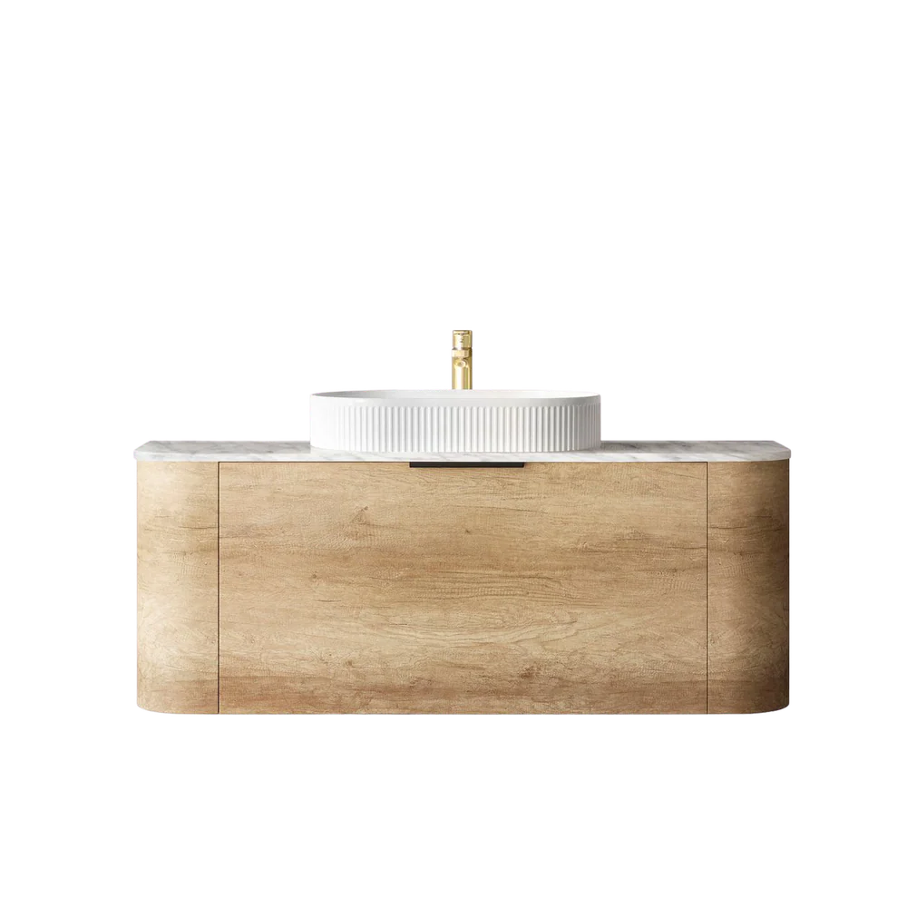 Otti Bondi 1200mm Natural Oak Wall Hung Curve Vanity - Image 11