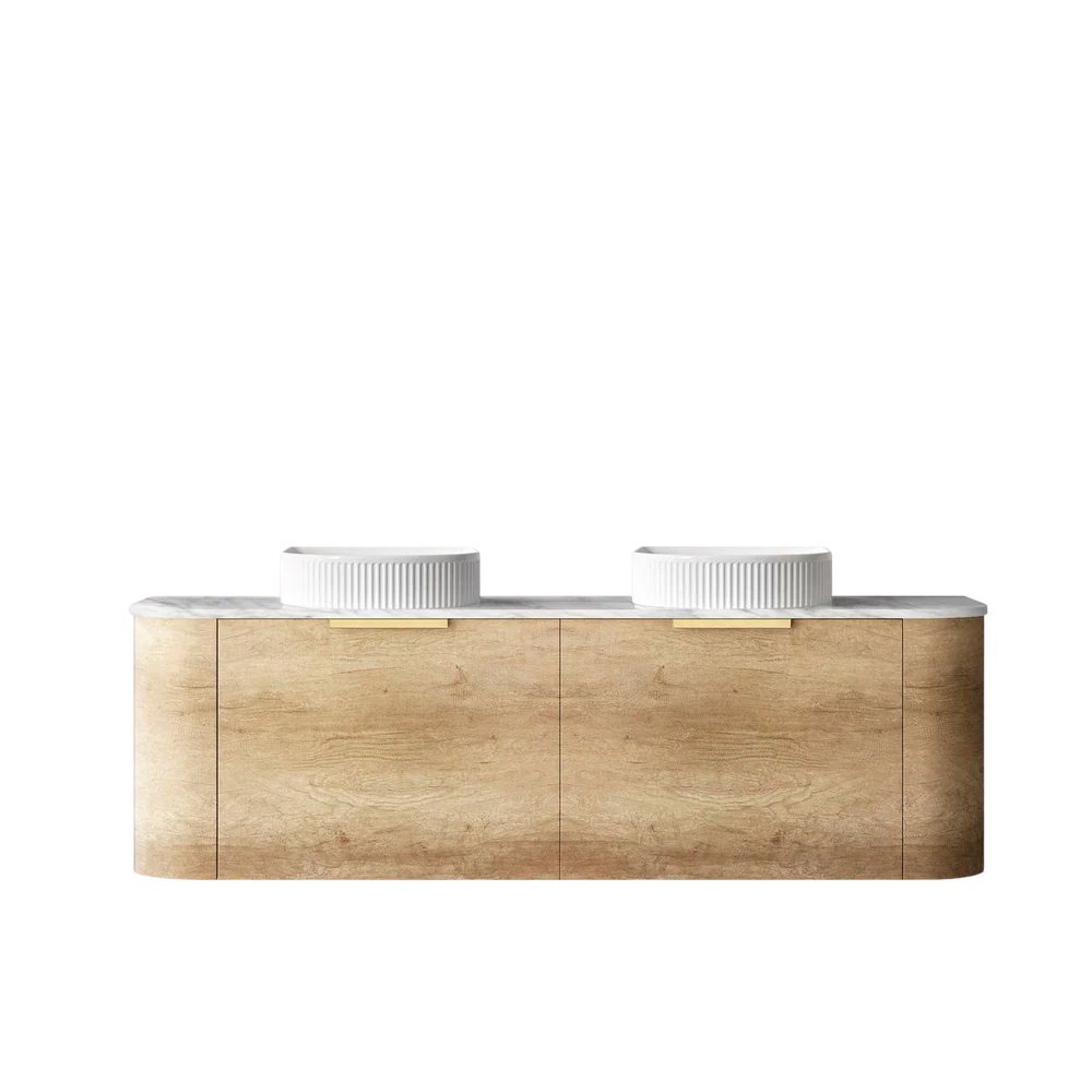 Otti Bondi 1500mm Natural Oak Wall Hung Curve Vanity - Image 12