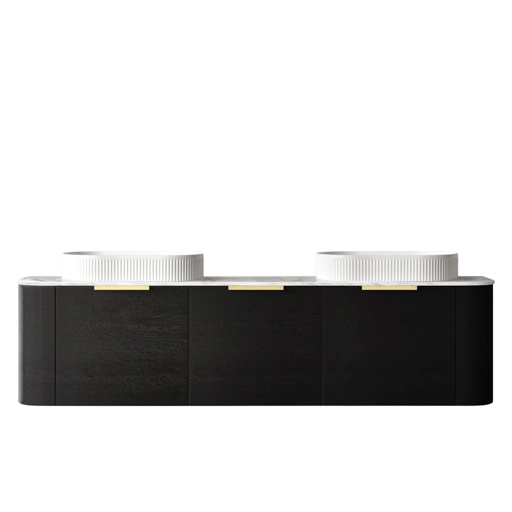 Otti Bondi 1800mm Black Oak Wall Hung Curve Vanity - Image 9