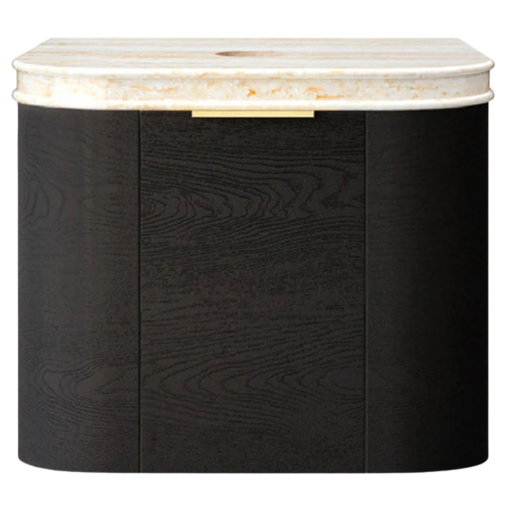 Otti Bondi 600mm Black Oak Wall Hung Curve Vanity - Image 10