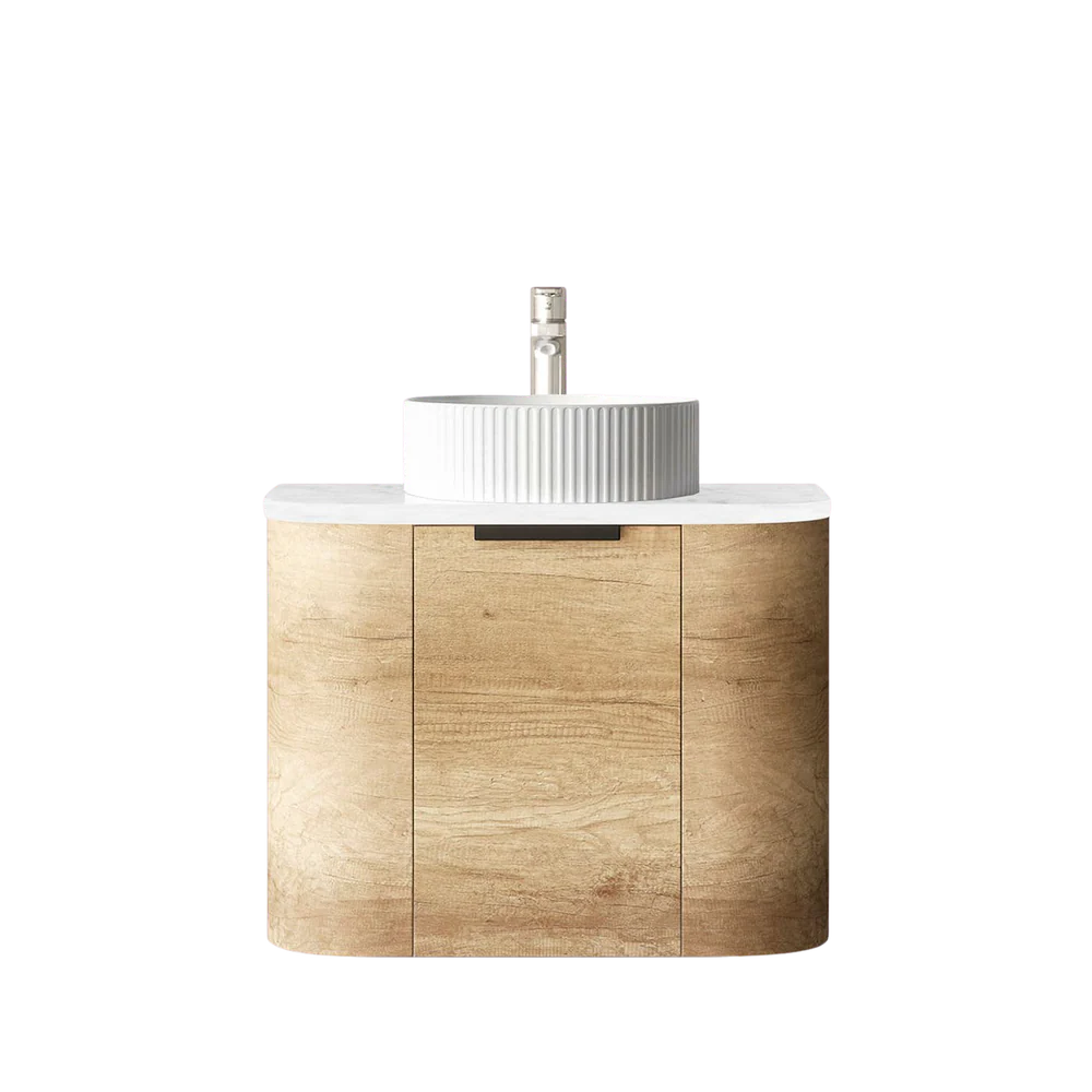 Otti Bondi 600mm Natural Oak Wall Hung Curve Vanity - Image 7