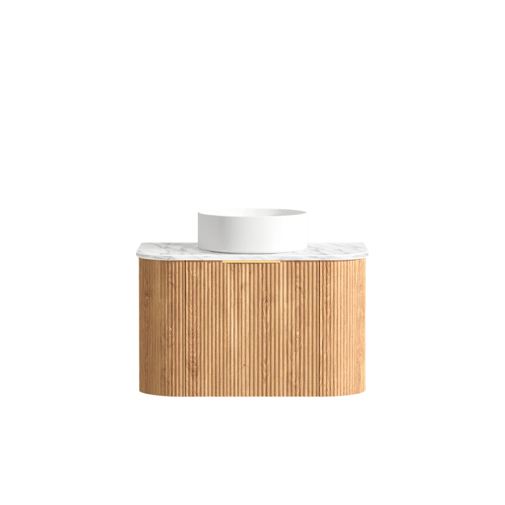 Otti Bondi 750mm Woodland Oak Fluted Curve Vanity - Image 8