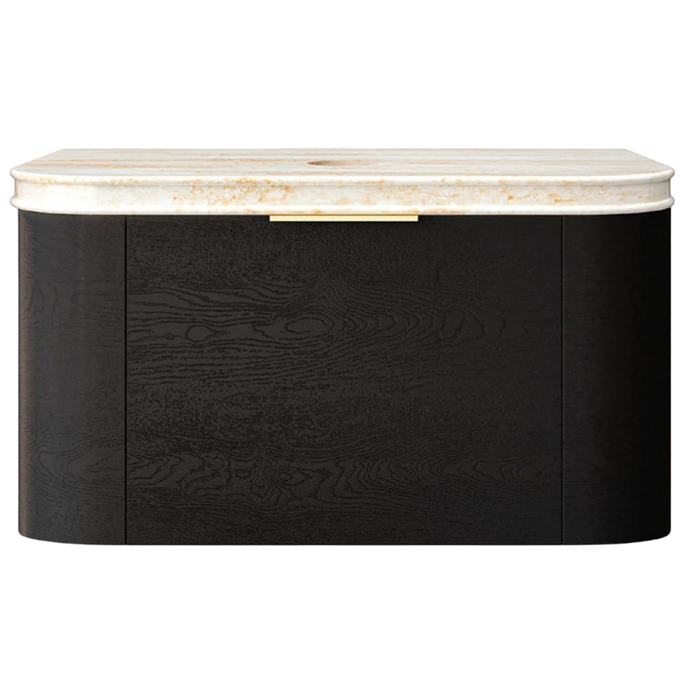 Otti Bondi 900mm Black Oak Wall Hung Curve Vanity - Image 11