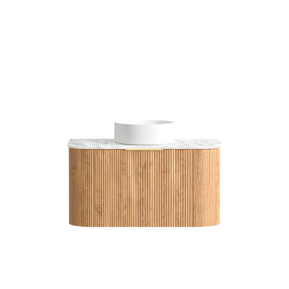 Otti Bondi 900mm Woodland Oak Fluted Curve Vanity - Image 8