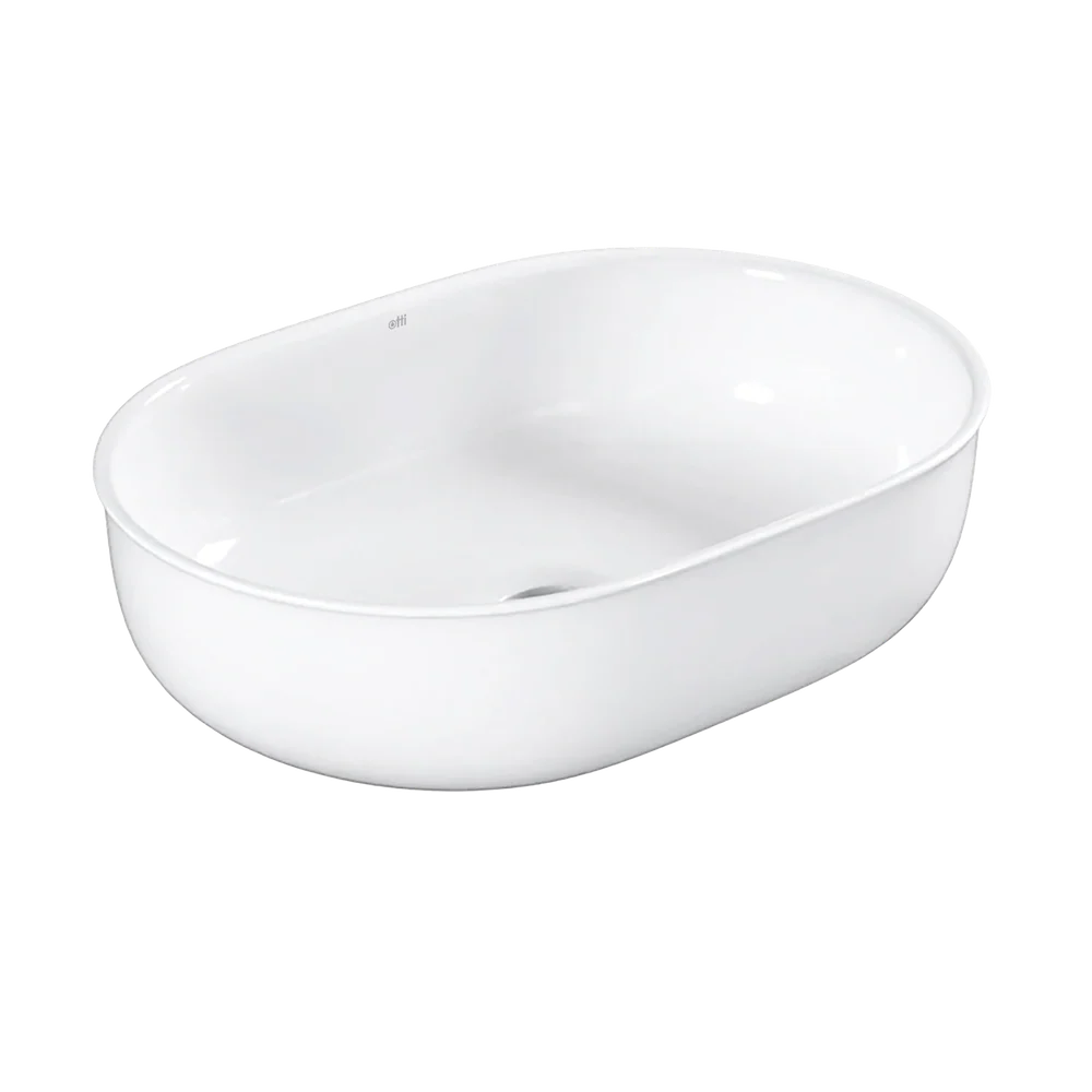 Otti Bronte Oval 500x350mm Basin Gloss White