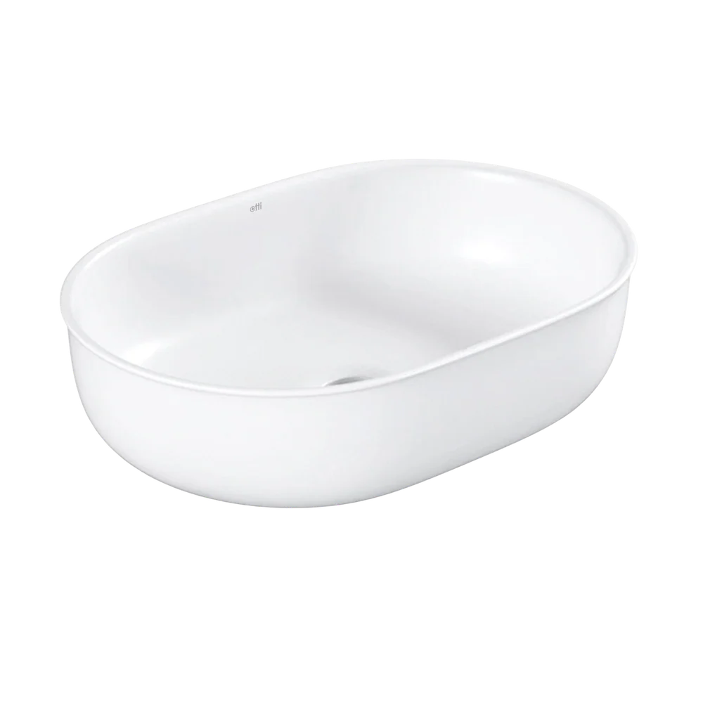 Otti Bronte Oval 500x350mm Basin Matte White - Image 3