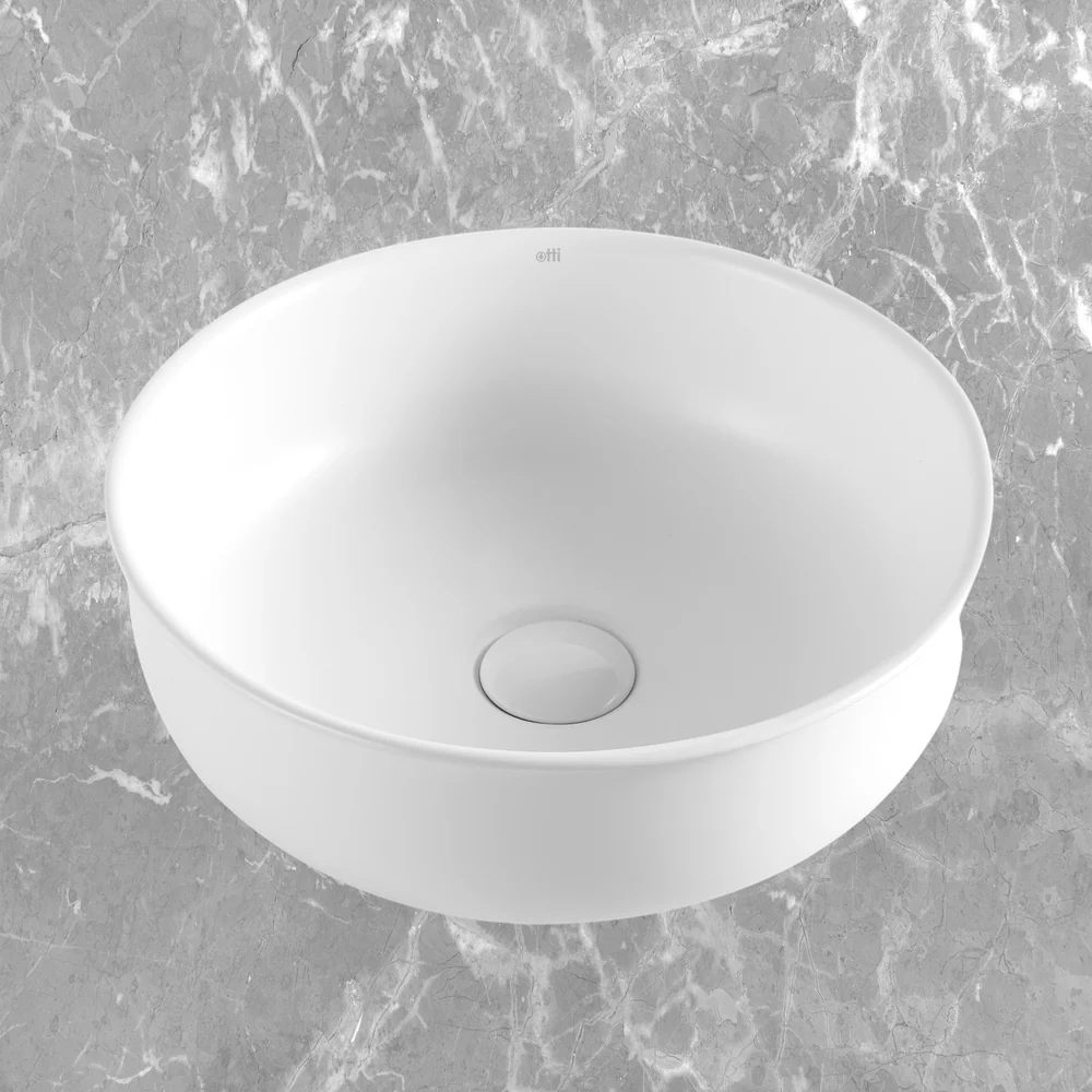 Otti Bronte Round 390x390mm Basin Matte White - Image 2