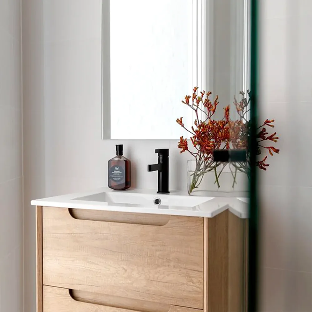 Otti Byron 750mm Natural Oak Wall Hung Vanity - Image 4