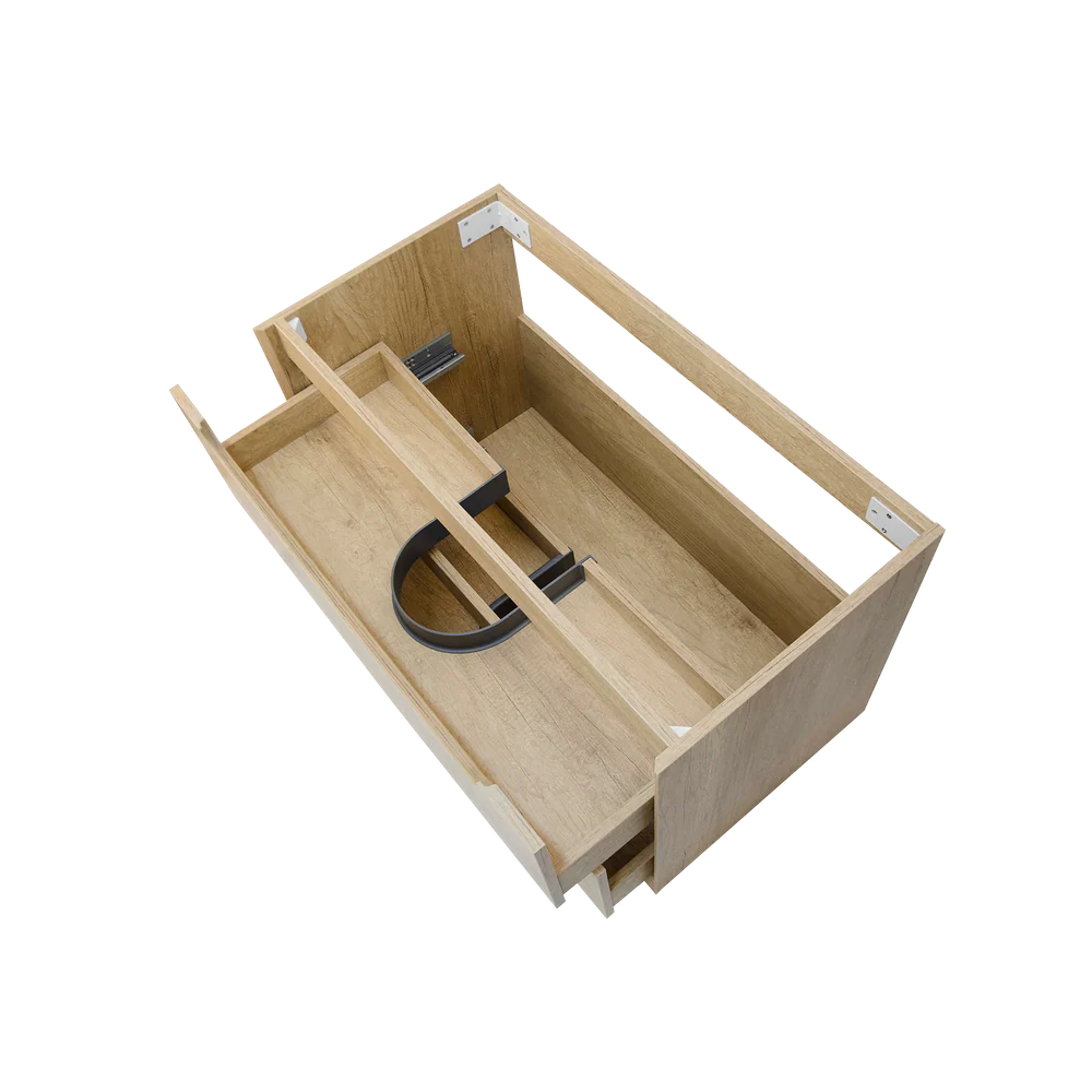Otti Byron 750mm Natural Oak Wall Hung Vanity - Image 6