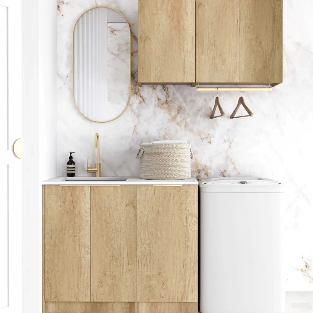 Otti Byron/Bondi Natural Oak Laundry Kit 1715mm (Package Kit A) - Image 2