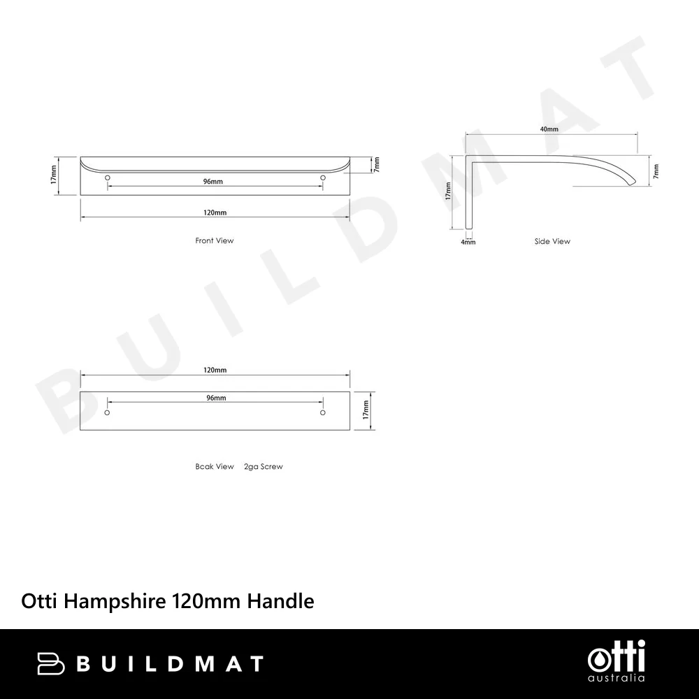 Otti Hampshire 120mm Handle White - Image 4