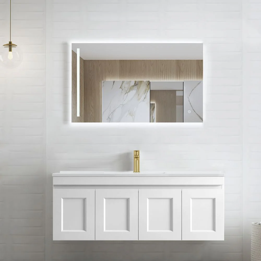 Otti Hampton Mark II 1200mm Satin White Wall Hung Vanity - Image 3