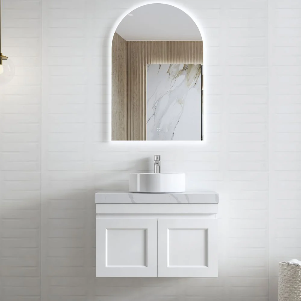 Otti Hampton Mark II 600mm Satin White Wall Hung Vanity - Image 3