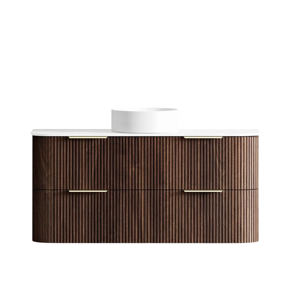 Otti Havana 1200mm Sable Walnut Fluted Wall Hung Vanity - Image 11