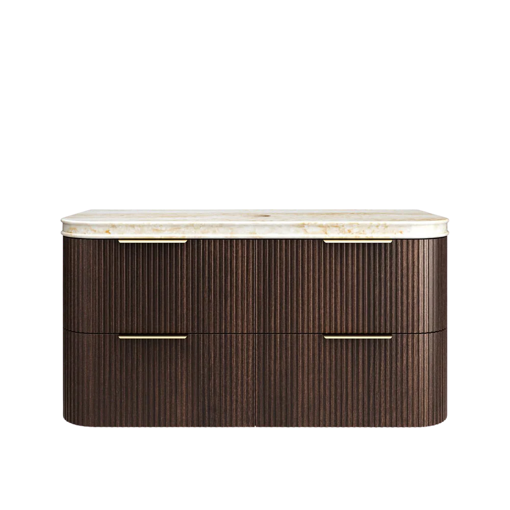 Otti Havana 1200mm Sable Walnut Fluted Wall Hung Vanity - Image 12