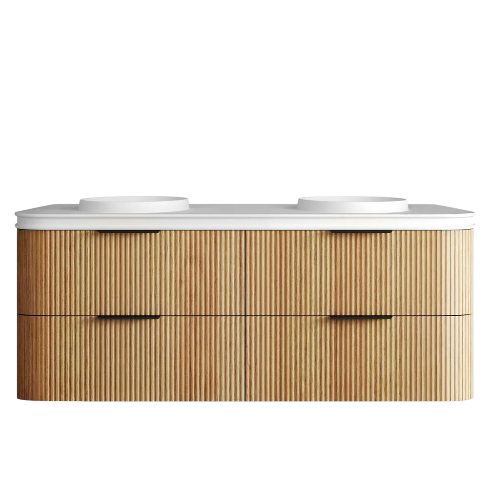 Otti Havana 1500mm Woodland Oak Fluted Wall Hung Vanity - Image 6