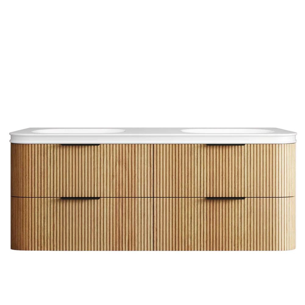 Otti Havana 1500mm Woodland Oak Fluted Wall Hung Vanity - Image 7