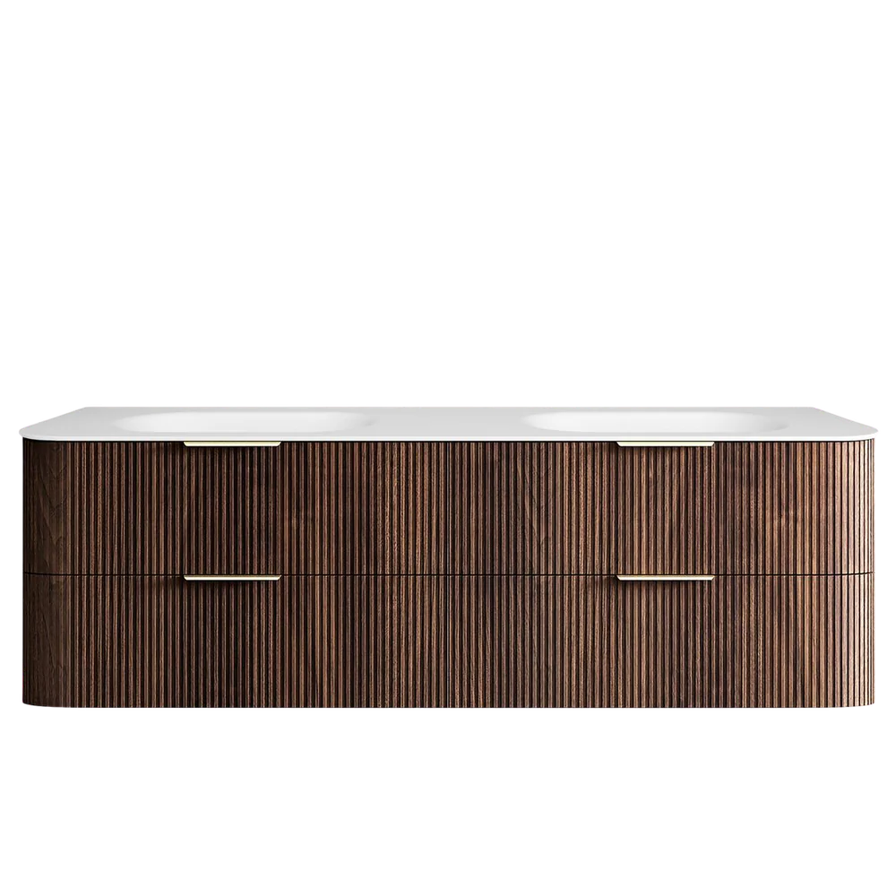 Otti Havana 1800mm Sable Walnut Fluted Wall Hung Vanity - Image 7