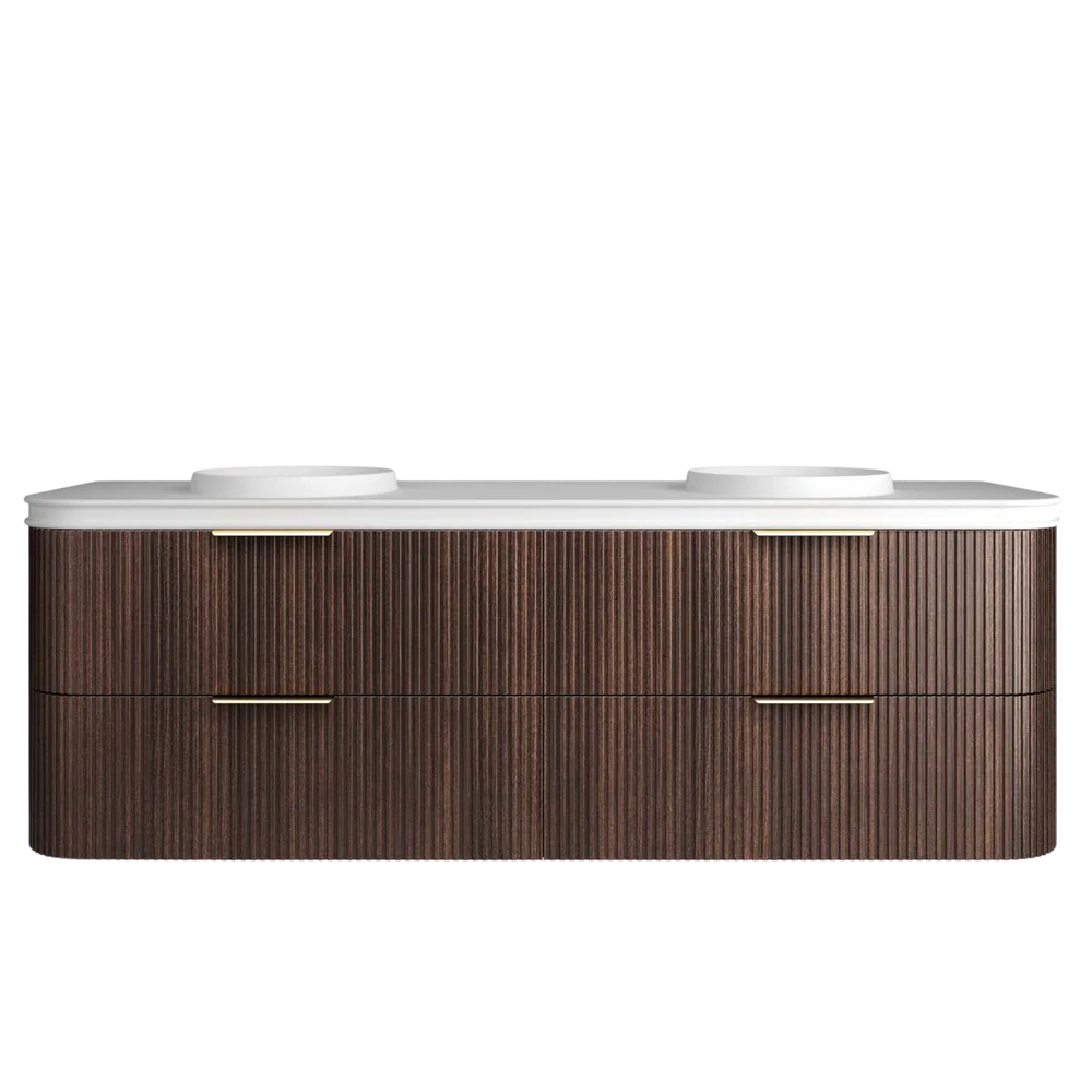 Otti Havana 1800mm Sable Walnut Fluted Wall Hung Vanity - Image 8