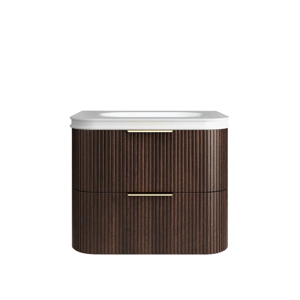 Otti Havana 750mm Sable Walnut Fluted Wall Hung Vanity - Image 10