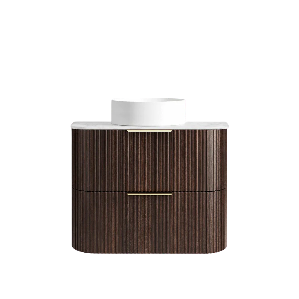 Otti Havana 750mm Sable Walnut Fluted Wall Hung Vanity - Image 11