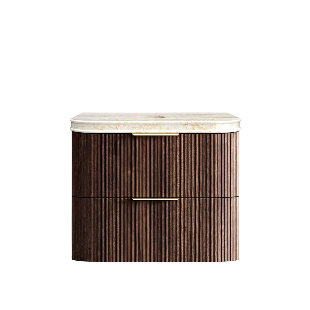 Otti Havana 750mm Sable Walnut Fluted Wall Hung Vanity - Image 13