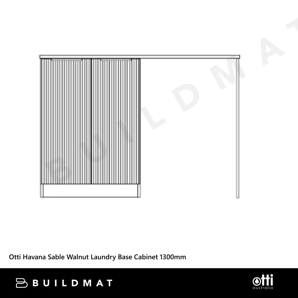Otti Havana Sable Walnut Laundry Base Cabinet 1300mm - Image 4