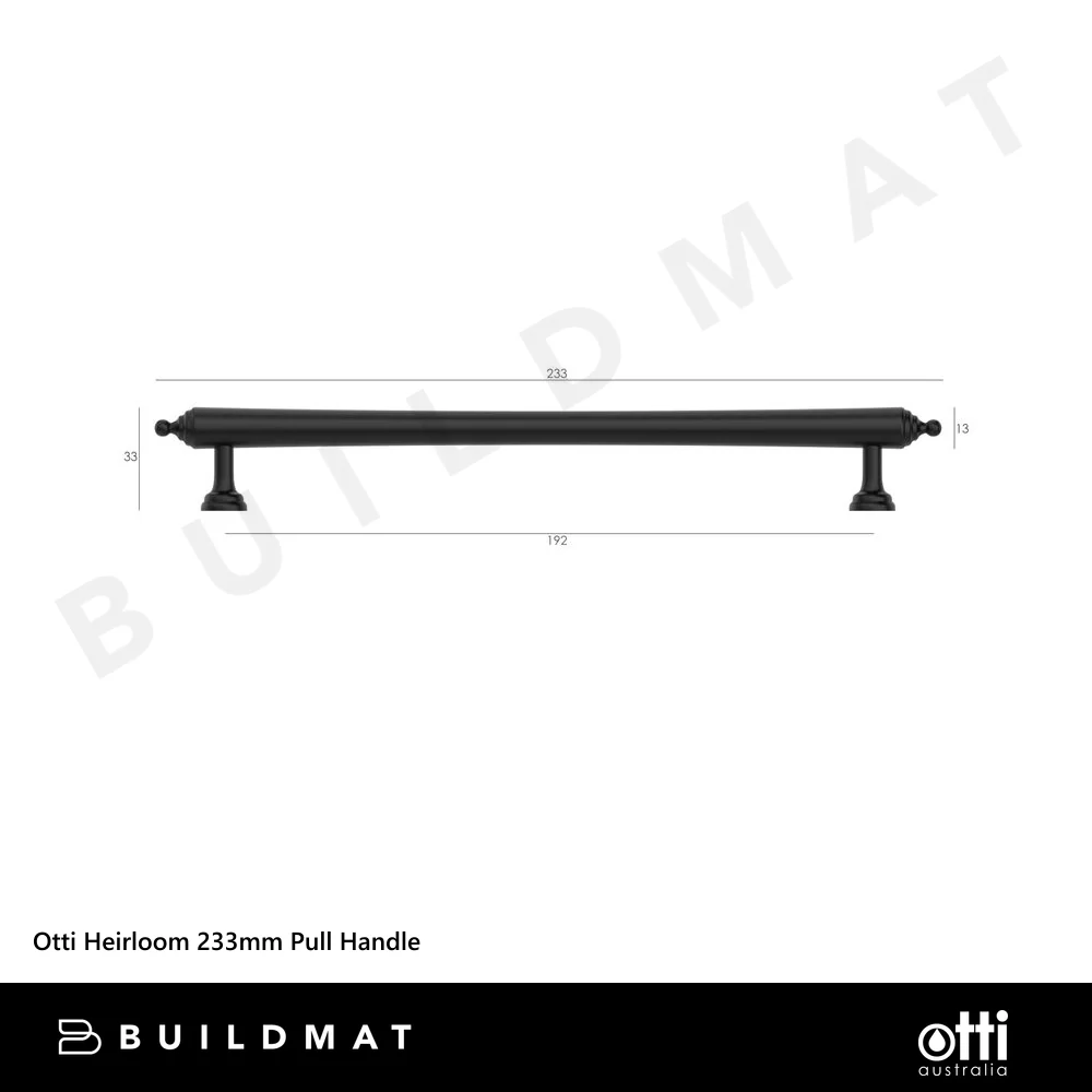 Otti Heirloom 233mm Pull Handle Matte Black - Image 6