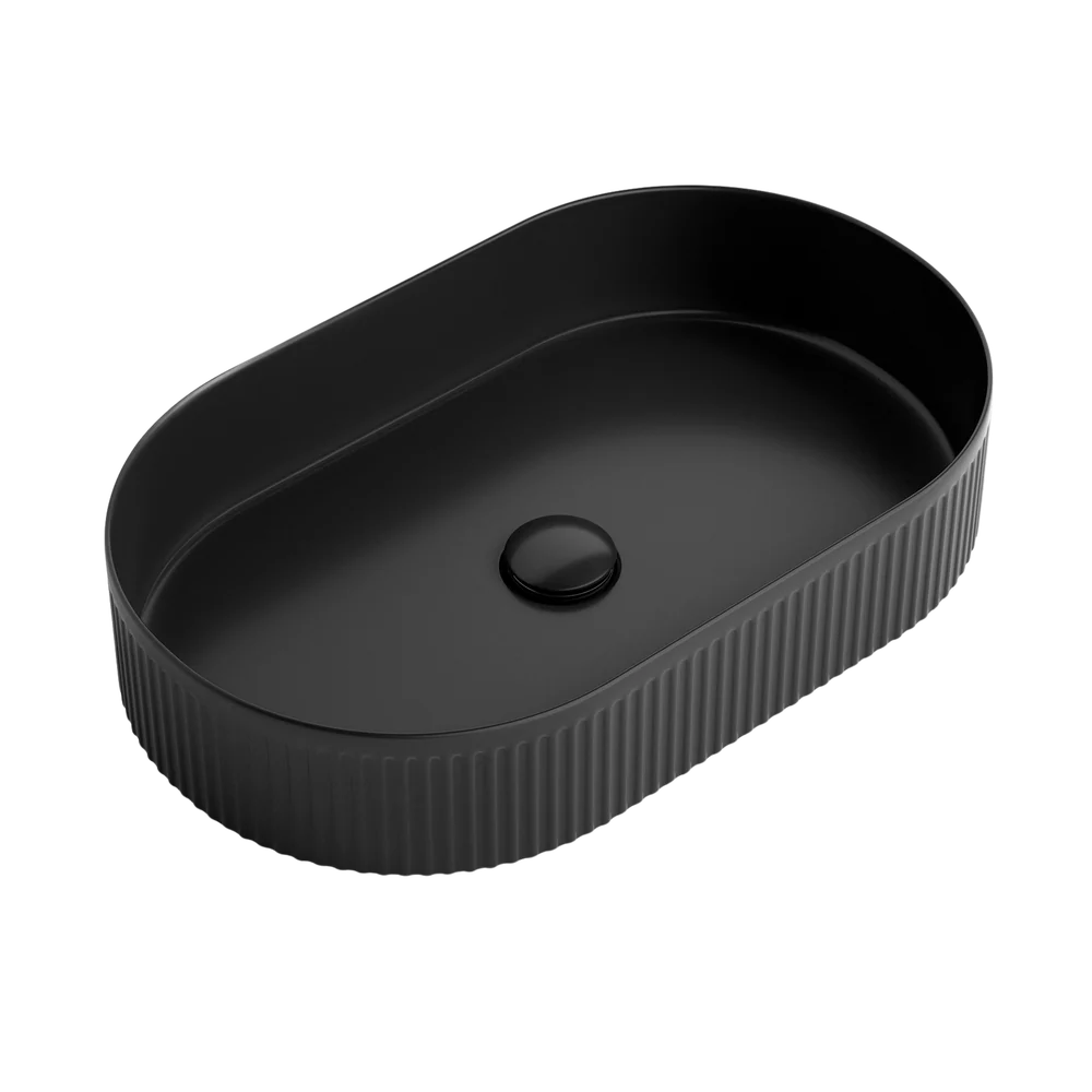 Otti Kensington Oval 560x350mm Basin Matte Black - Image 3