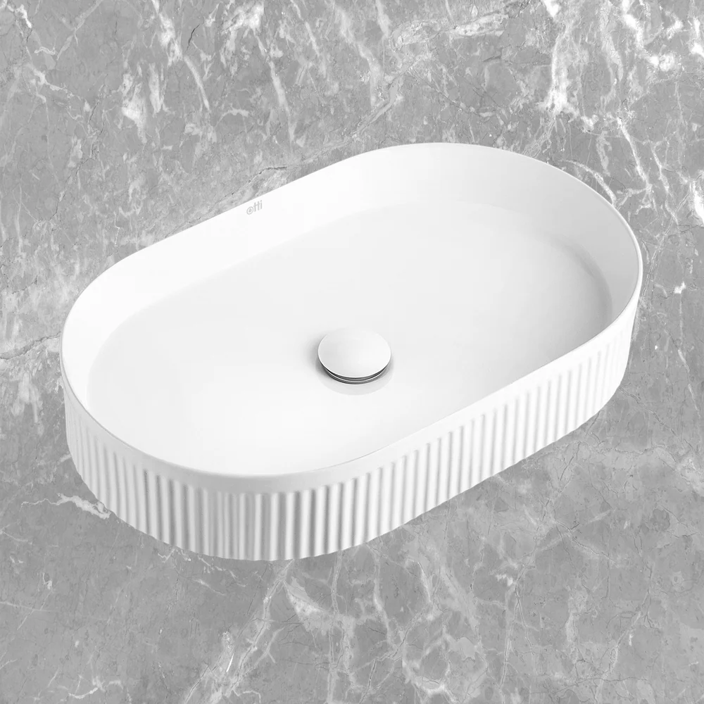 Otti Kensington Oval 560x350mm Basin Matte White - Image 2