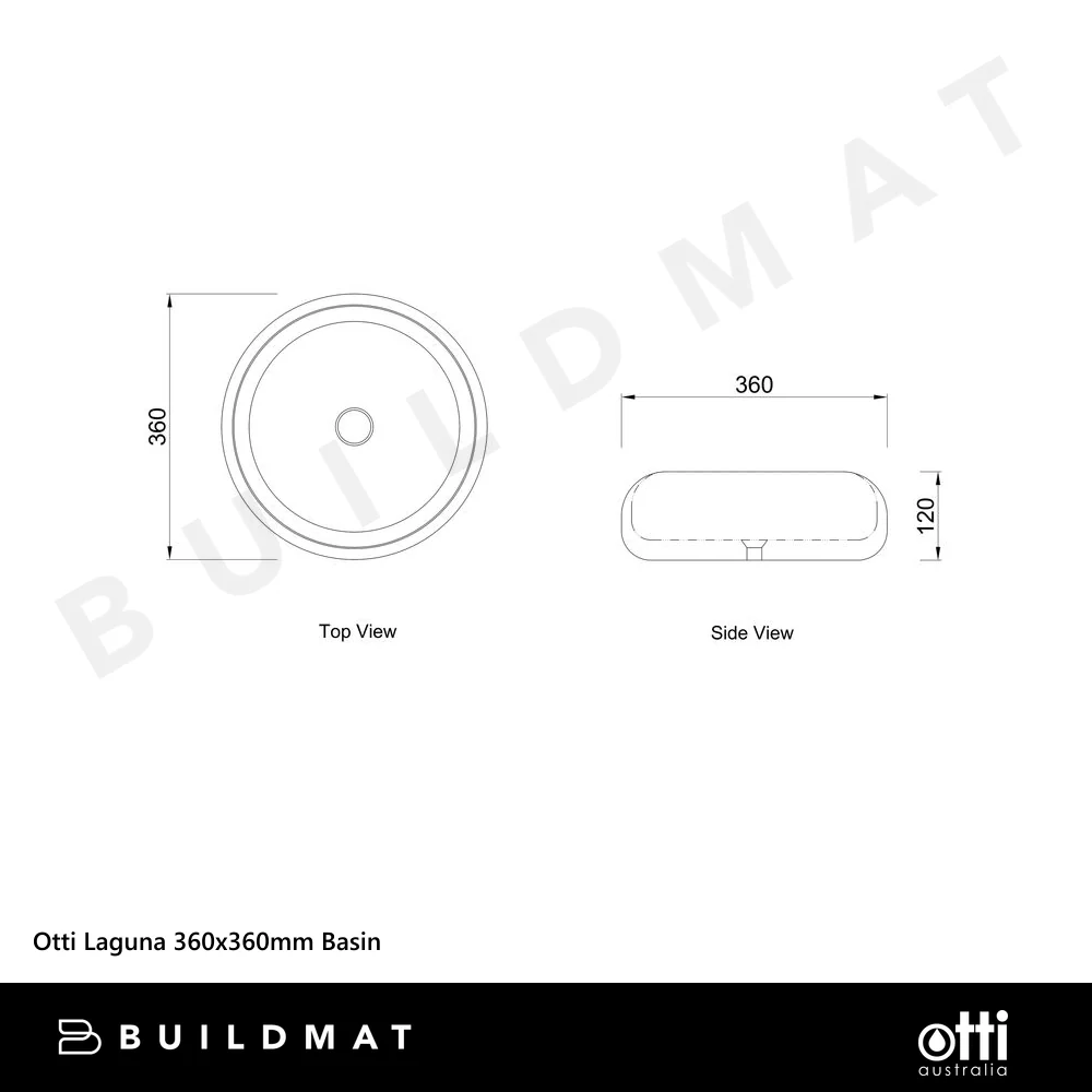 Otti Laguna 360x360mm Basin Matte White - Image 4