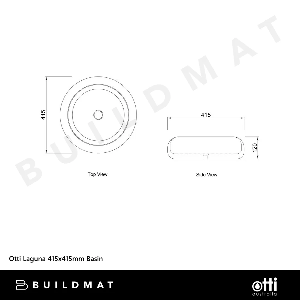 Otti Laguna 415x415mm Basin Gloss White - Image 4