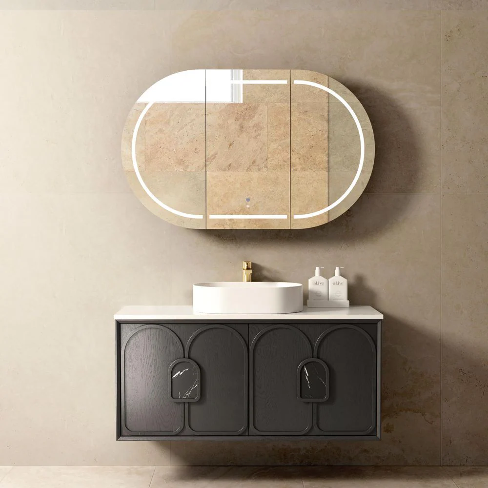 Otti Laguna Mark II 1200mm Black Oak Wall Hung Vanity - Image 3