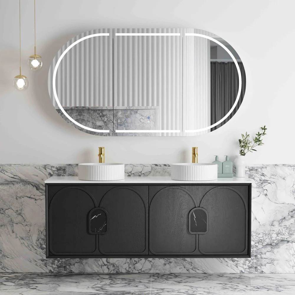 Otti Laguna Mark II 1500mm Black Oak Wall Hung Vanity - Image 3