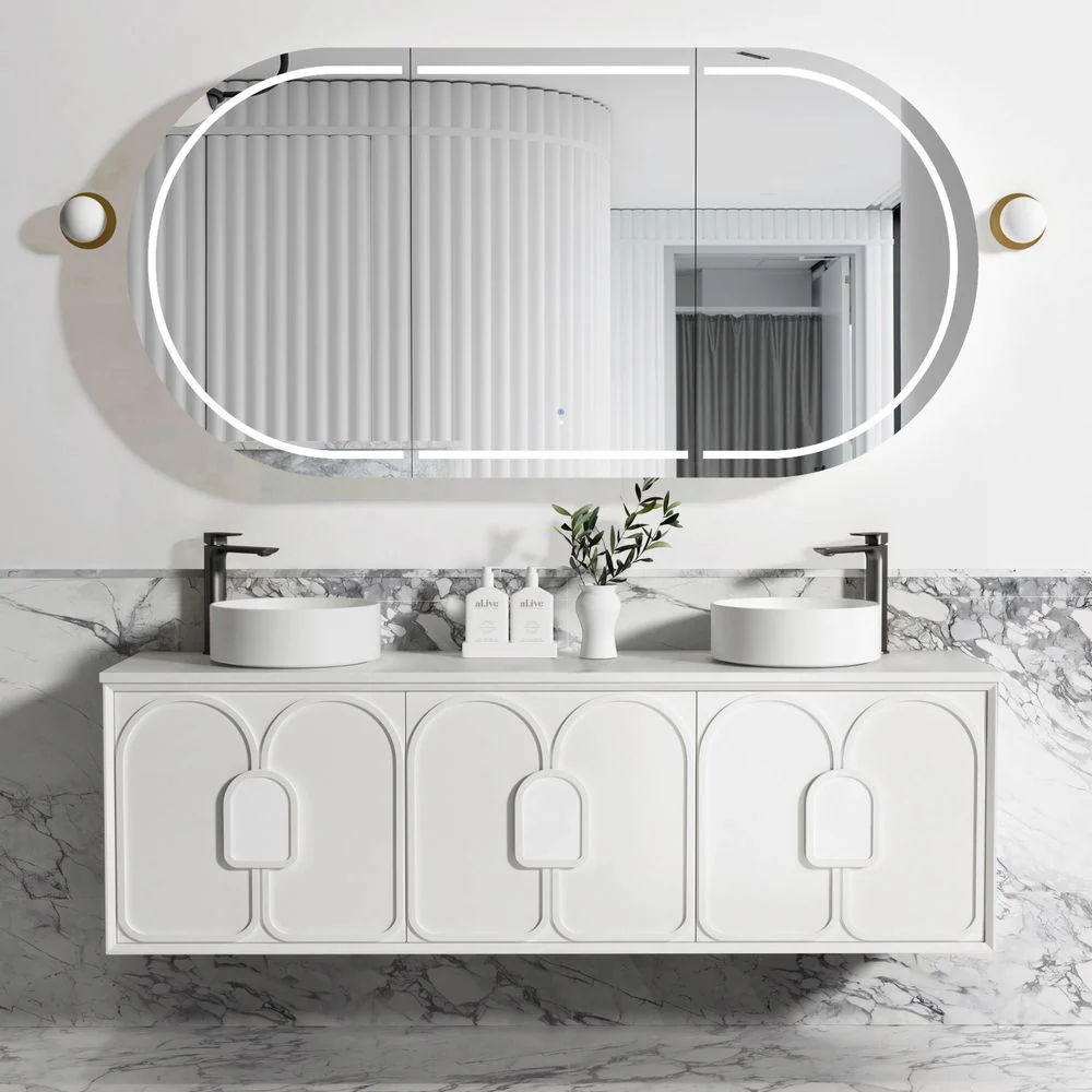Otti Laguna Mark II 1800mm Matte White Wall Hung Vanity - Image 3