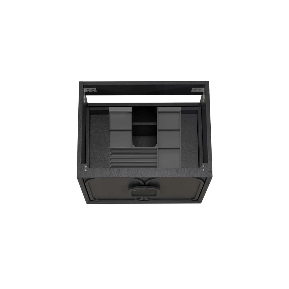 Otti Laguna Mark II 600mm Black Oak Wall Hung Vanity - Image 5