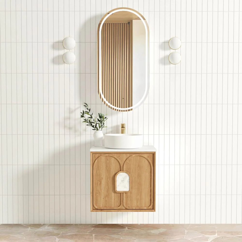 Otti Laguna Mark II 600mm Woodland Oak Wall Hung Vanity - Image 3