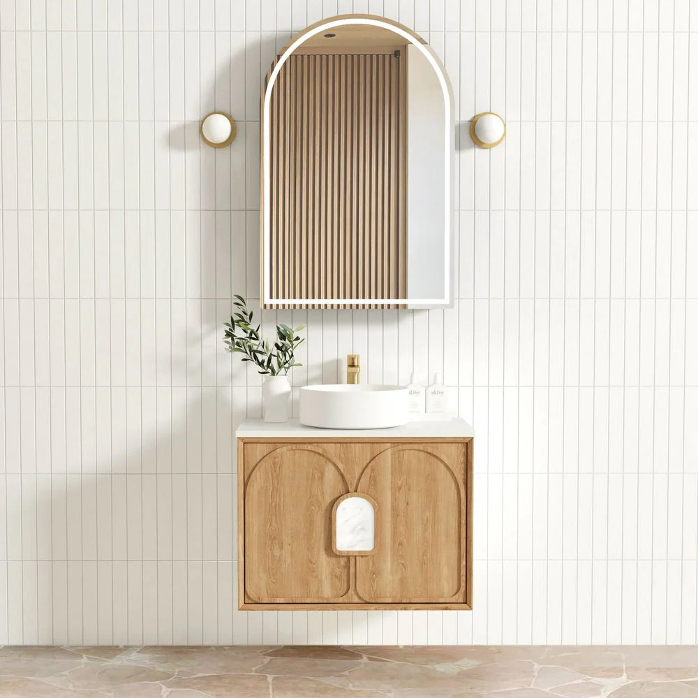 Otti Laguna Mark II 750mm Woodland Oak Wall Hung Vanity - Image 3