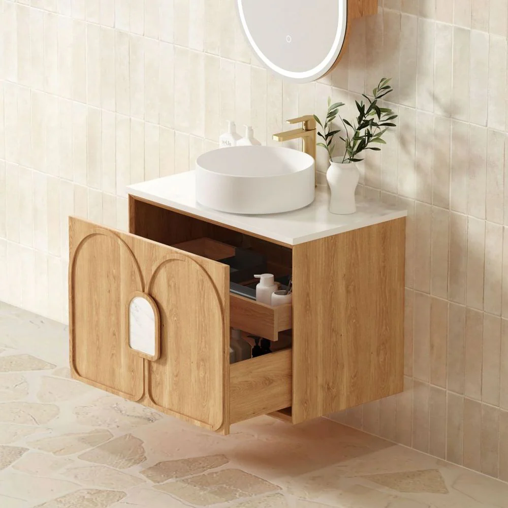 Otti Laguna Mark II 750mm Woodland Oak Wall Hung Vanity - Image 4