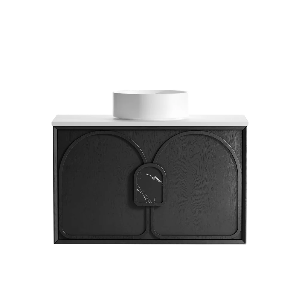 Otti Laguna Mark II 900mm Black Oak Wall Hung Vanity - Image 12